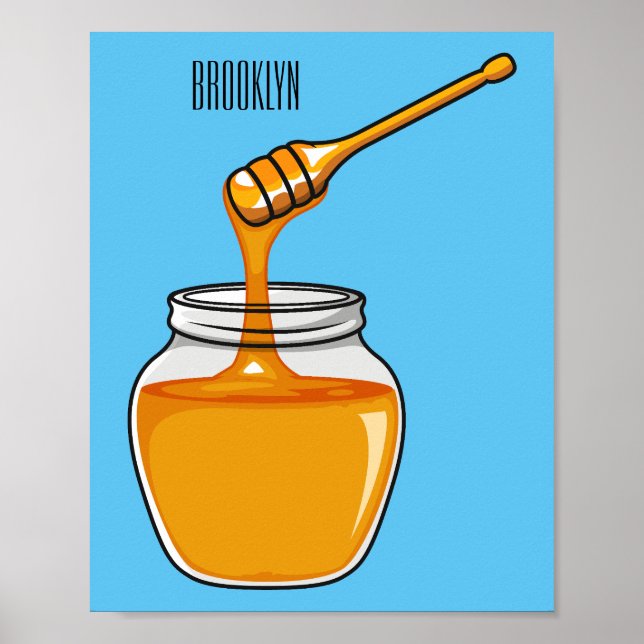 Poster Illustration de dessin sur le miel (Devant)