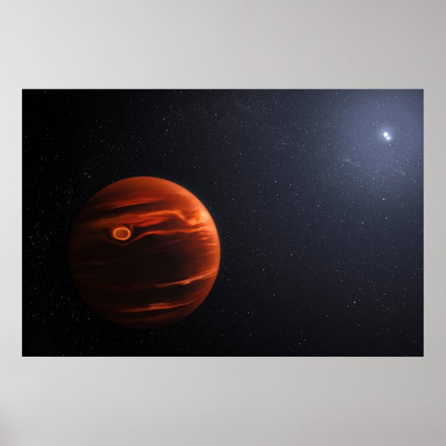 Poster Illustration De Exoplanet Vhs 1256 B Et Ses Étoile (Devant)