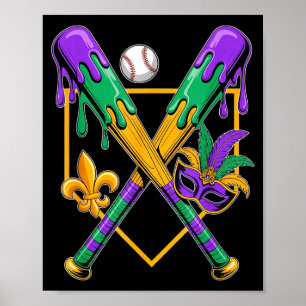 Poster Illustration de fête de Carnaval Mardi Gras de bas