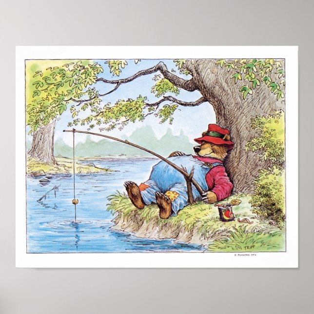 Poster Illustration de Finshin' Bear par Wallace Tripp (Devant)
