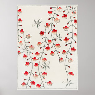 Poster Illustration de fleurs de cerisier. Amélioré numér