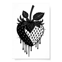 Illustration de fraise au goutte à goutte fondue