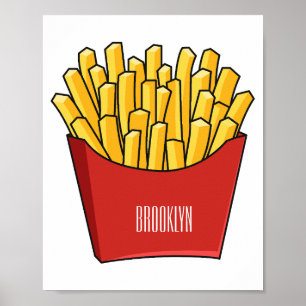 Poster Illustration de frites