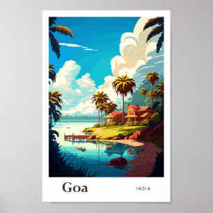 Poster Illustration de Goa India Vintage voyage