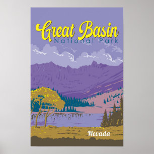 Poster Illustration de Great Basin National Park Art de v