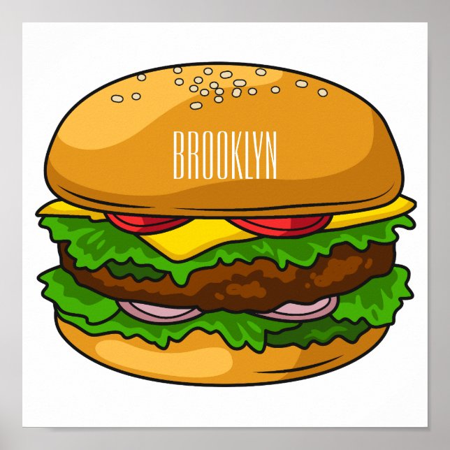 Poster Illustration de Hamburger (Devant)