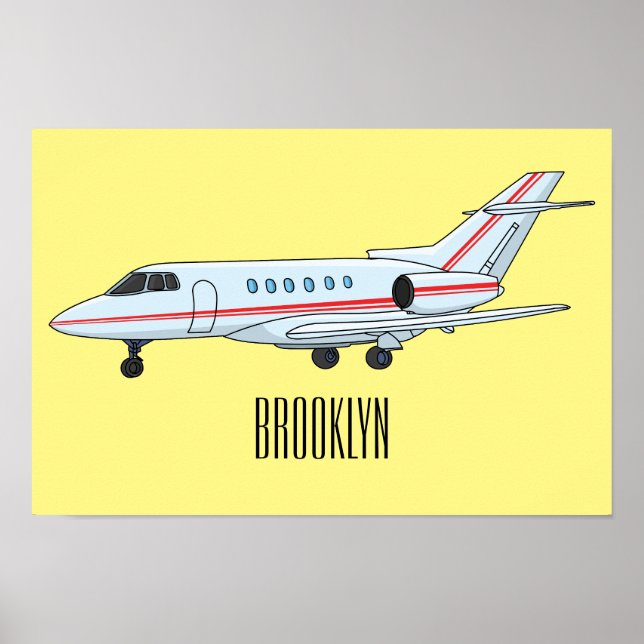 Poster Illustration de jet privé (Devant)