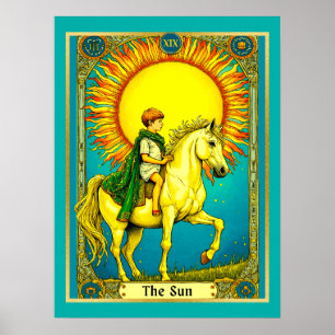 Poster Illustration de la carte Tarot, Le Soleil