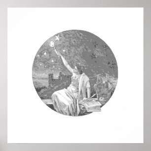 Poster Illustration de la connaissance Lady