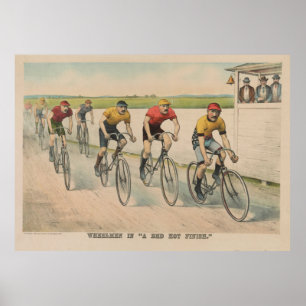 Poster Illustration de la course cycliste vintage (1894)