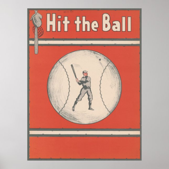 Poster Illustration de la couverture du magazine de baseb (Devant)