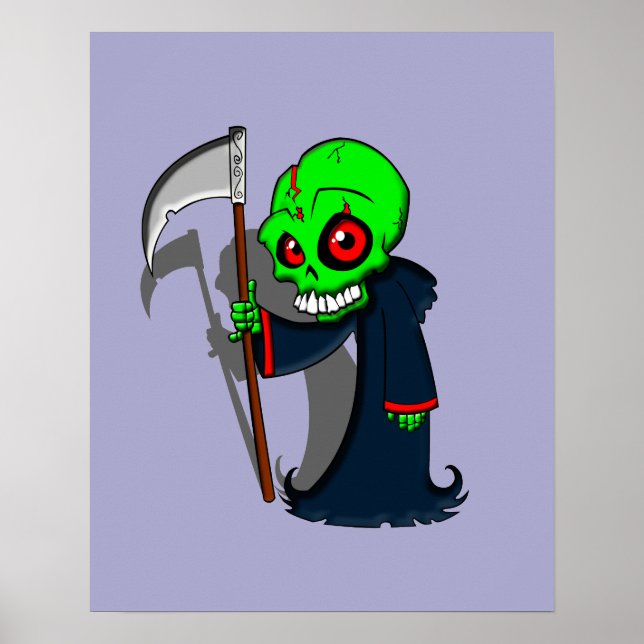 Poster Illustration de la faucheuse souriante Déplaisant  (Devant)