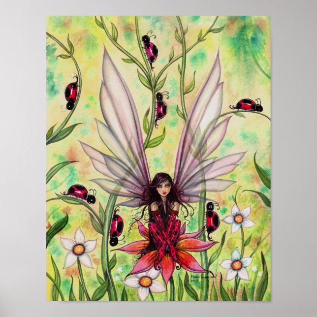 Poster Illustration de la fée Ladybug Imaginaire par (Devant)
