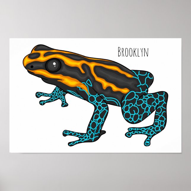 Poster Illustration de la grenouille à fléchettes de pois (Devant)