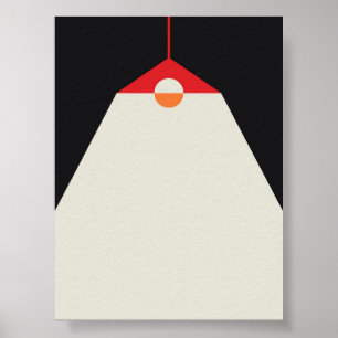Poster Illustration de la lampe à suspension - Mur minima