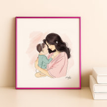 Illustration de la mère et du bébé