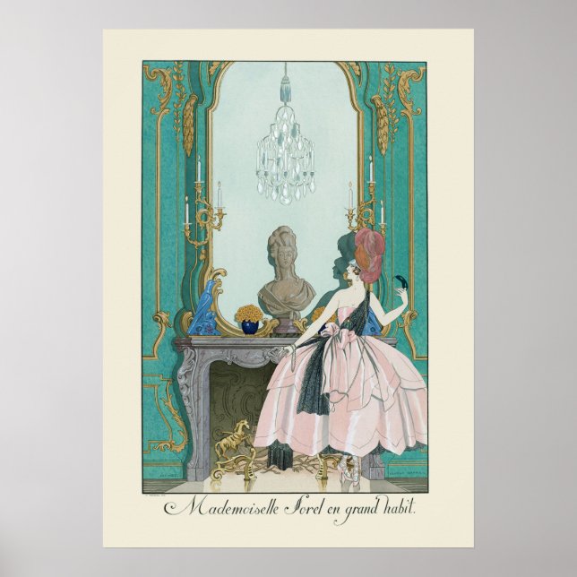 Poster Illustration de la mode française George Barbier (Devant)