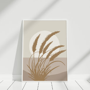 Poster Illustration de la Pleine lune en laiton de Boho P