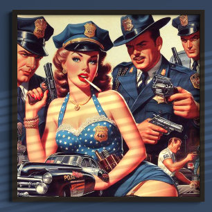 Poster Illustration de la police vintage de pâte