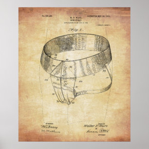 Poster Illustration de la sangle de jock vintage