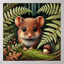 Illustration de la souris de bois adorable - Forêt