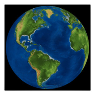 Poster Illustration de la Terre