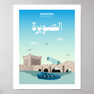 Poster Illustration de la ville d'Essaouira Maroc