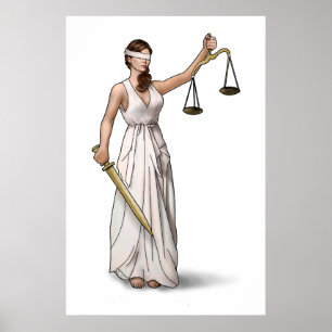 Poster Illustration de Lady Justice