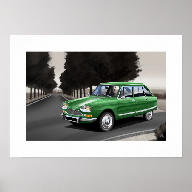 Poster Illustration de l'affiche Citroen Ami 8 (Devant)