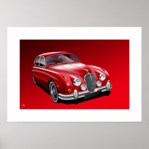 Poster Illustration de l'affiche Jaguar MK2