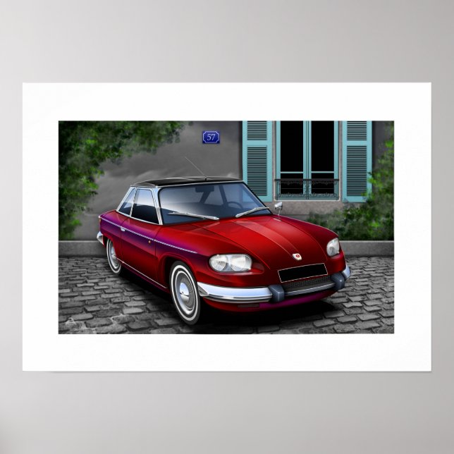 Poster Illustration de l'affiche Panhard 24CT (Devant)