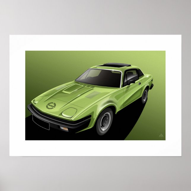 Poster Illustration de l'affiche Triumph TR7 (Devant)