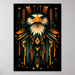 Poster Illustration de l'aigle géométrique