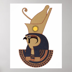 Poster Illustration de l'ancien dieu égyptien Horus