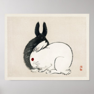 Poster Illustration de lapin