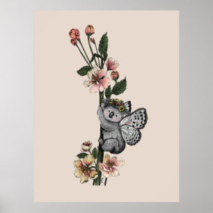 Poster Illustration de l'aquarelle de la béaire de Koala 