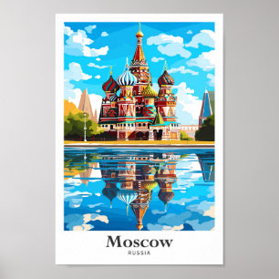 Poster Illustration de l'art russe de Moscou