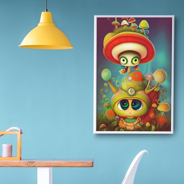 Poster Illustration de l'escargot et de la bouillie des I (Créateur téléchargé)