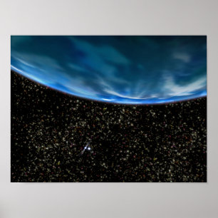 Poster Illustration de l'horizon de la terre
