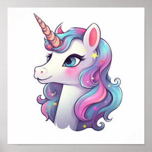 Poster Illustration de licorne de dessin