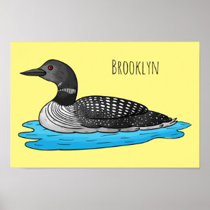 Poster Illustration de Loon bird