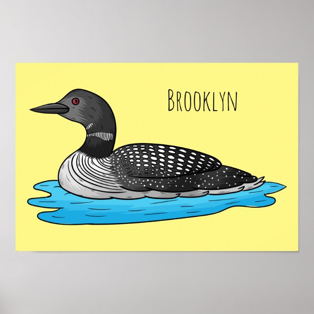 Poster Illustration de Loon bird (Devant)