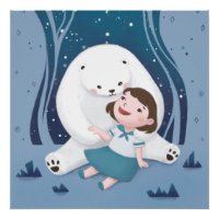 Illustration de l'ours polaire et de l'enfant