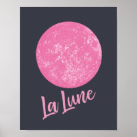 Illustration de lune rose mignonne Français La Lun