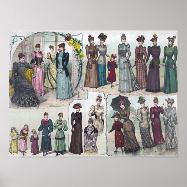 Poster Illustration de mode vintage (Devant)