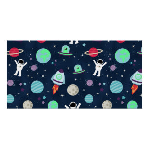 Poster illustration de motif spatial