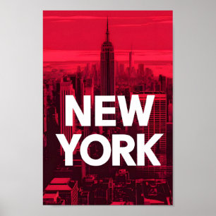 Poster Illustration de New York America Art Vintage voyag