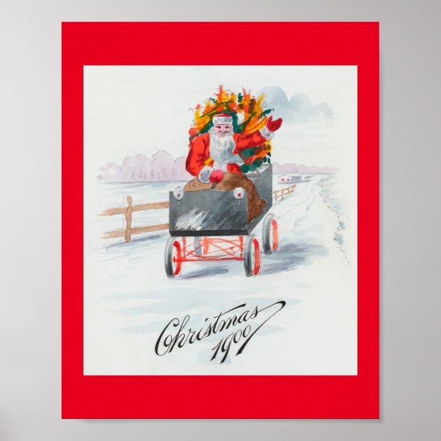 Poster Illustration de Noël Clause Holiday (Devant)