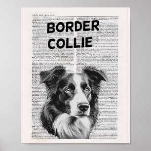 Poster Illustration de page du dictionnaire des colonnes 