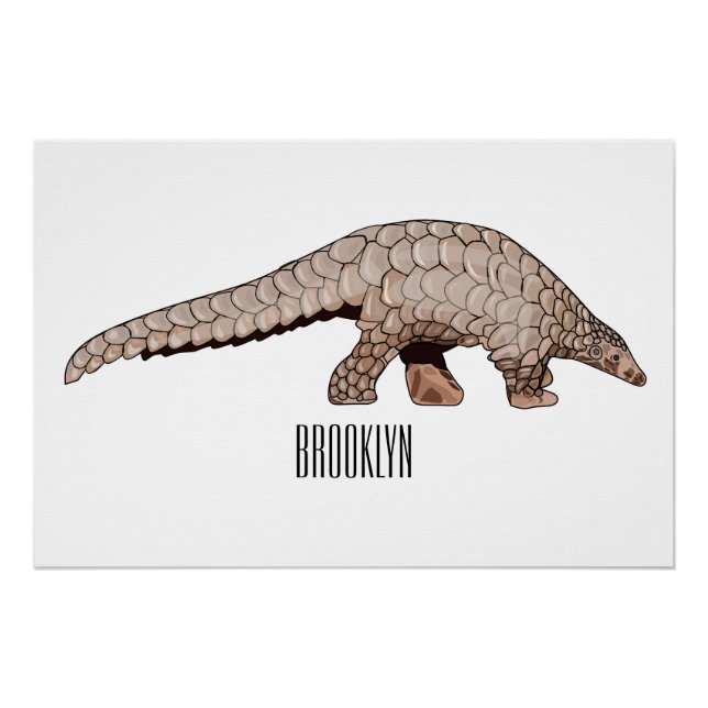 Poster Illustration de Pangolin (Devant)